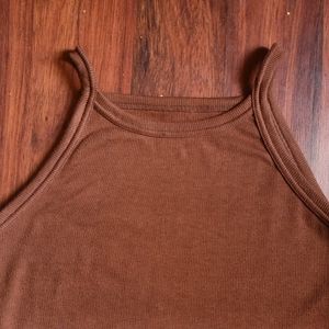 H&M dupe Brown Ripped Top