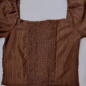 Brown crop top