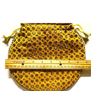 Yellow Golden Potli Purse