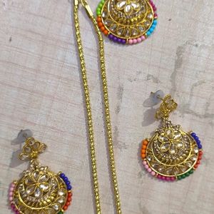 Jewellery Set With Maang Tikka