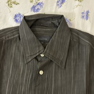 Men Shirt - Greyish Brown Size 38