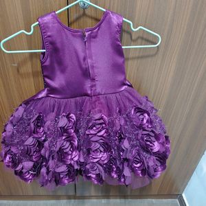 Designer 1st Birthday Frock  6-12months