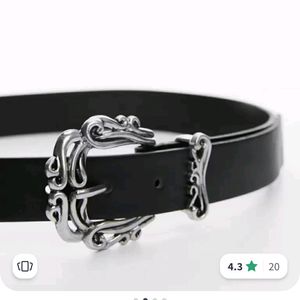 MANGO Embossed Buckle Belt