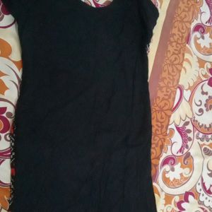 Black Multi Colour Embroidered Kurta