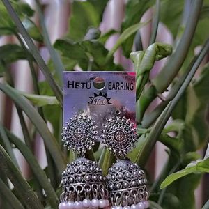 Silver Drop Earrings Jhumki For Women Trendy