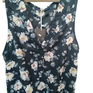 Floral Print V-Neck Women Dress