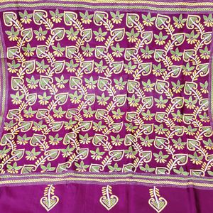 Exclusive kanthastitched Saree