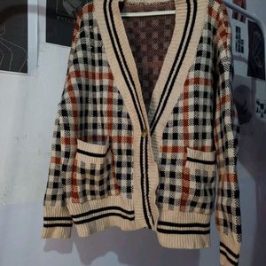 Korean Checkered Cardigan