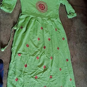 Embroidery work Side Cut Kurti