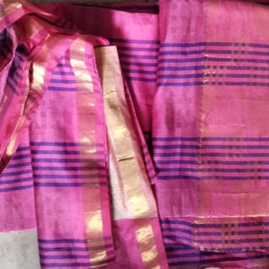 Pink With Purple Saree