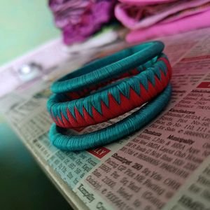 they are new thread bangles of 2.6 size ....you can even customise them to your size and preferred colour