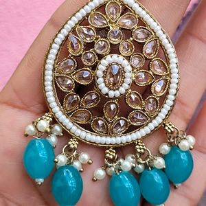 Rama Green Kundan Earring Set