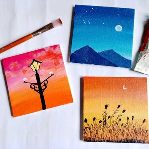 3 Mini Painting Decor (HAND-PAINTED)