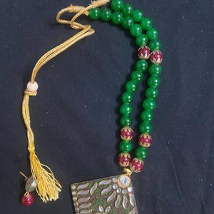 Royal Jewellery With Green Beads