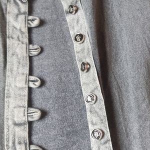 GREY LONG SHRUG