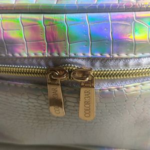 Colorbar Fish Scale Silver Vanity Bag Brand New