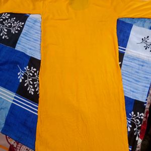 Dark Yellow Colour Kurta