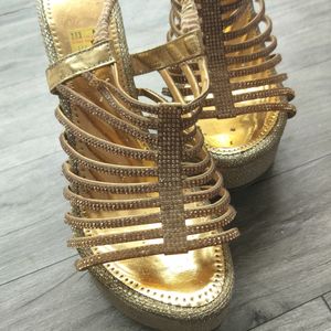 Golden High Heels