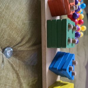 Shapes Wooden Toy And Plastic Spin Blocks