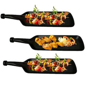 10p Bat Shape Tray Serving Platters Black