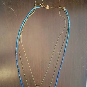 Forver21 Blue & Gold Necklace Chain