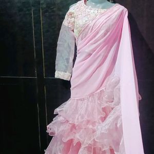 Trendy Frill Organza Saree🤩, From Instagram