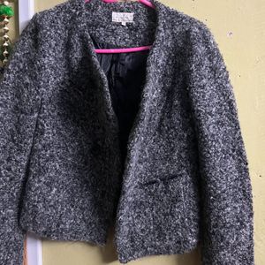 grey black coat