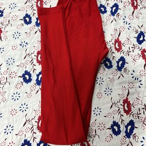 Red Colour Cotton Leggings