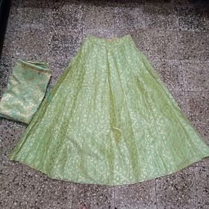 Lengha With Unstitched Boluse