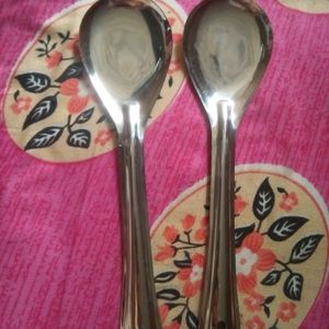 2 Big Spoon For Surving Food