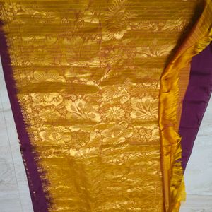 Beautiful Vintage Purple Pattu Saree