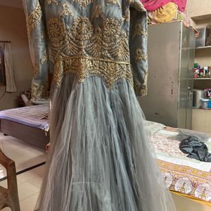 Grey Party Wear Gown