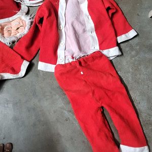 Santa Dress For Boy Two To Four Yrs,Face Mask Is