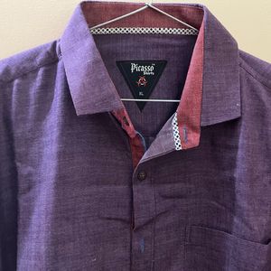 Men Purple Shirt