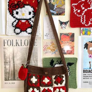 Crochet Apple Theme Sling Bag