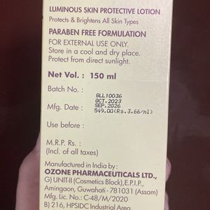 Ozone Glo Radiance Lotion