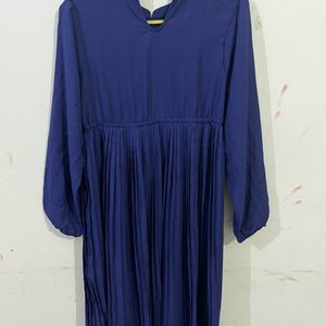 Dark Blue Flared Dress