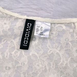 Bustier White H&M Laced Top