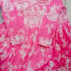 Lucknowi Chikankari Short frock