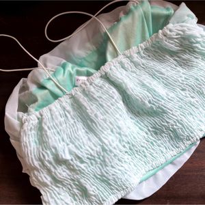 Women Aquamarine crop Top (s)