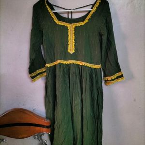 Green Anarkali Kurti