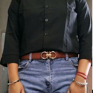 Black Shirt For Women Girls