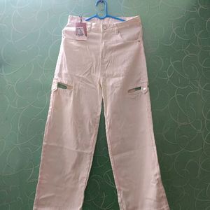 White Cargo Jeans 30