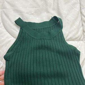 Highly Stretchable Green Dress