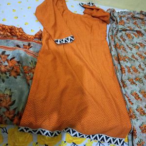 Orange Georgette Suit