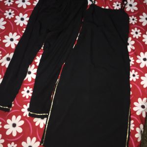 black Kurta With Pent