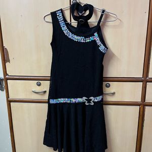 Black Colour Midi Frock For Girls