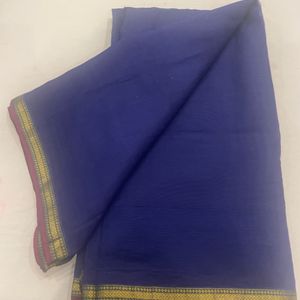 Blue Chanderi Saree