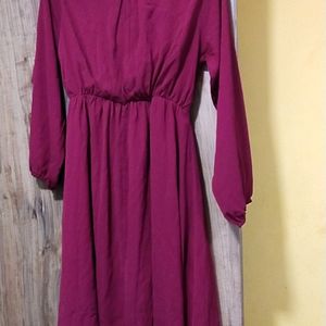 Beautiful Wine colour Dress