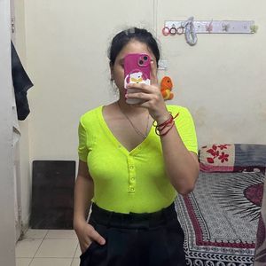 Fluorescent H&m Green Top